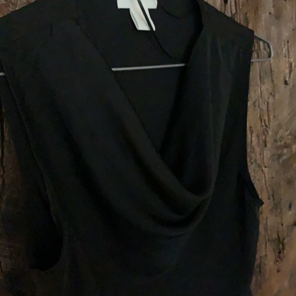 3/25$ H&M Black Sateen Cowl Neck Tank Top - Picture 3 of 5